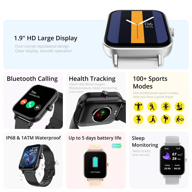 SmartWatch Inteligente Ultra 1.9" | Mais de 100 Modos Esportivos